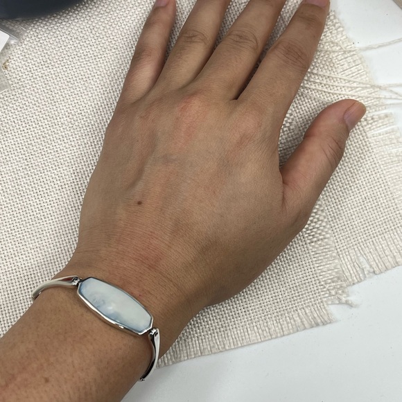 Vintage NF Sterling Silver Mother of Pearl Bracelet – 7", 17.7g, Thailand, 1990s - Picture 17 of 17